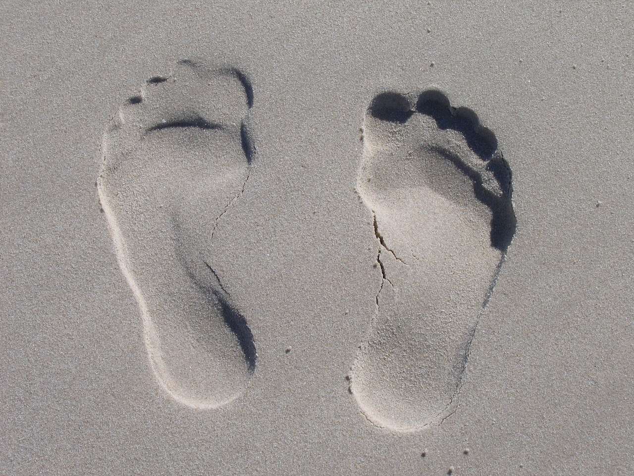 foot prints in sand