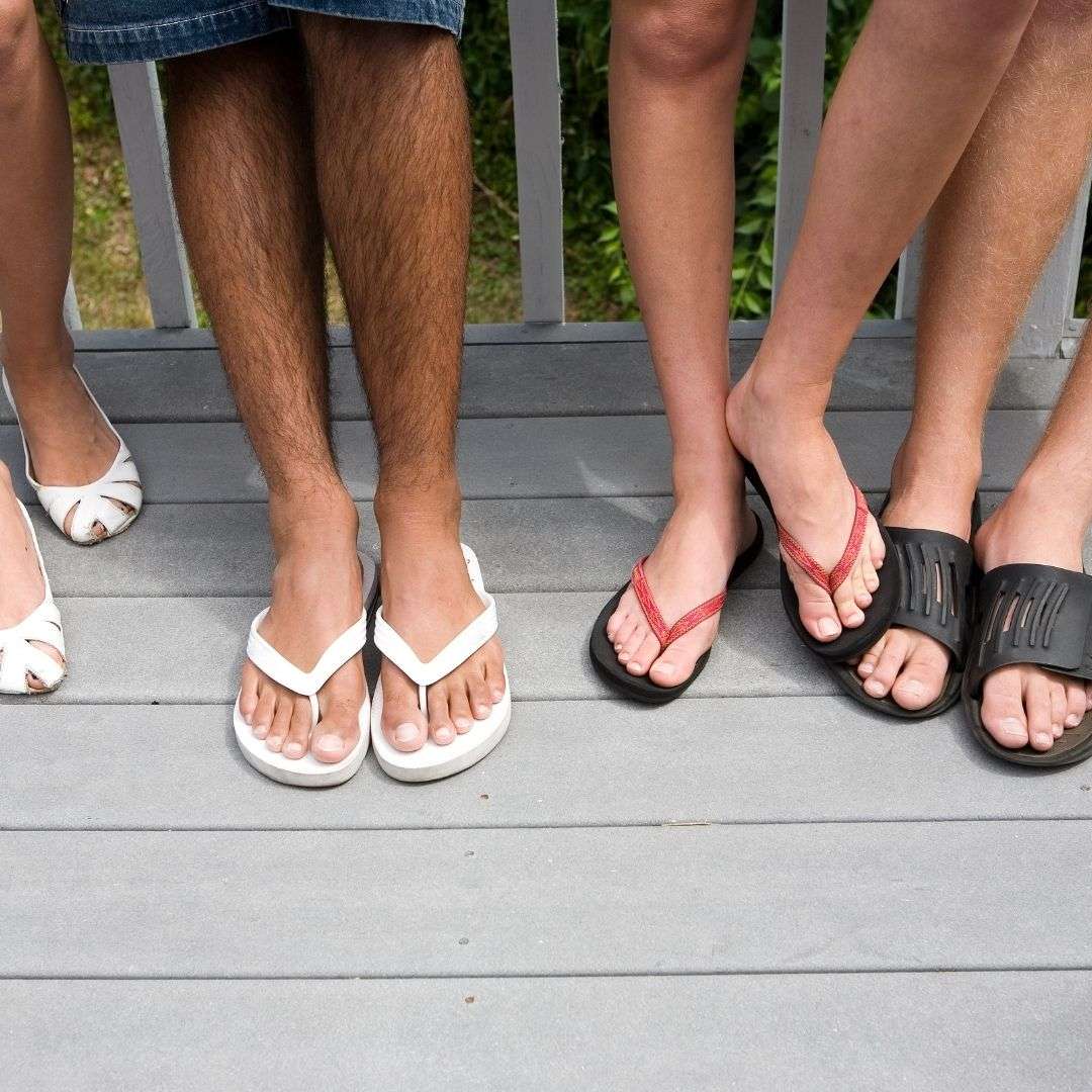 Feet in sandals